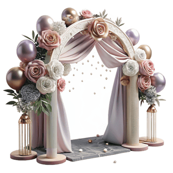 elegant rustic Wedding Arch Floral Decoration Transparent for Ceremony Decor high quality png