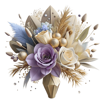 vibrant classic Wedding Bouquet Wildflowers Rustic Style Transparent for Floral Arrangements high quality png