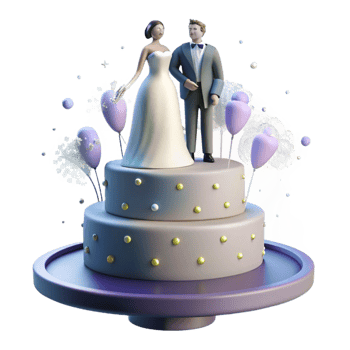 wonderful minimalist Wedding Cake Topper Silhouette Couple Isolated Cutout genuine png