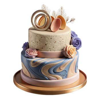 magnificent artistic Wedding Cake Topper Monogram Initials Isolated for Personalized Cake Design high resolution png