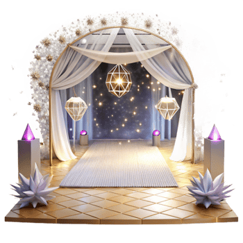 impressive abstract Wedding Chair Covers with Sashes Transparent Background premium png