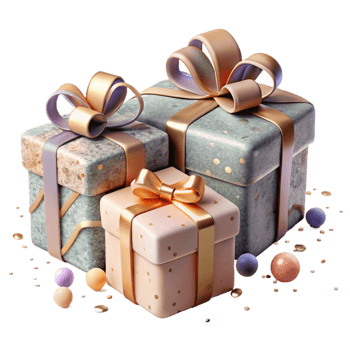impressive vintage Wedding Favors Small Gift Boxes Isolated for Party Planning professional png