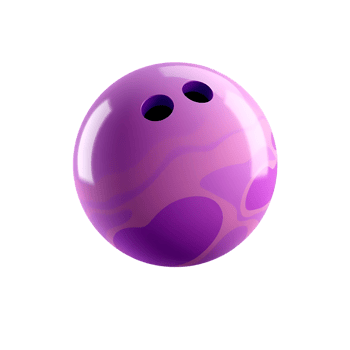 Purple bowling ball isolated on a transparent background png