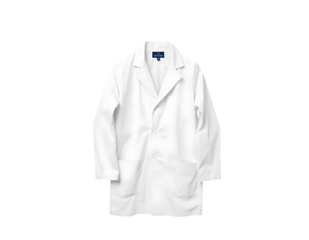 White lab coat isolated on transparent background png
