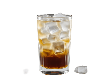 Refreshing Iced Coffee Cocktail with Ice Cubes png