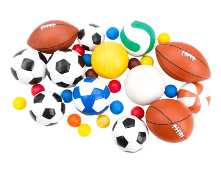 Collection of Various Sports Balls on a Transparent Background png