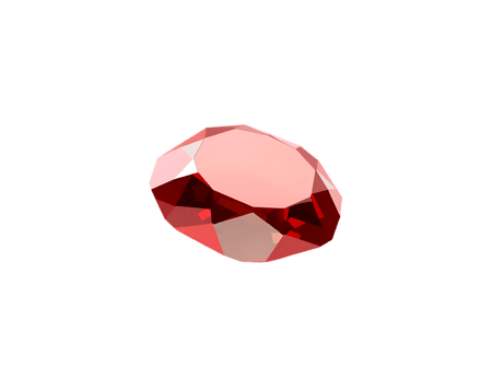 A stunning, faceted red ruby gemstone, radiating with brilliance and luxury. png