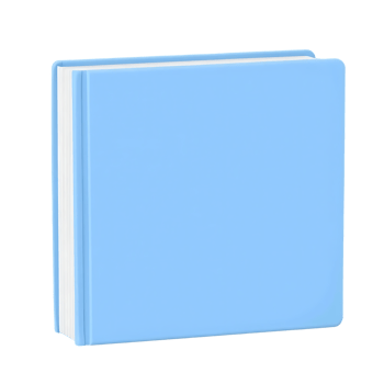 Blue square book, isolated on transparent background. png
