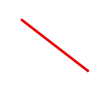 A simple red diagonal line on a transparent background. png