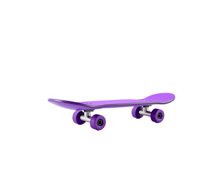 Purple skateboard on a transparent background png