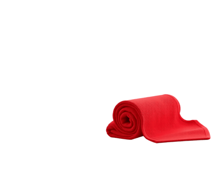 Rolled Red Blanket - Cozy Fabric Texture png