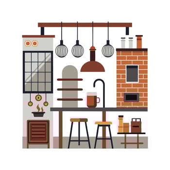 Creative Icons for Industrial Interior Elements vector