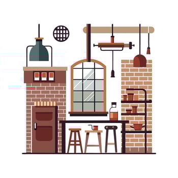 Artistic Icons for Stylish Industrial Interiors vector