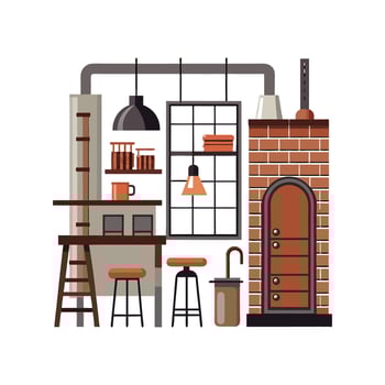 Elegant Icons for Creative Industrial Spaces vector
