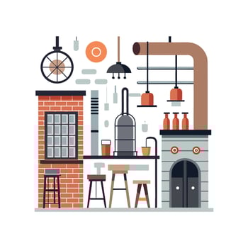 Chic Icons for Innovative Industrial Interiors vector