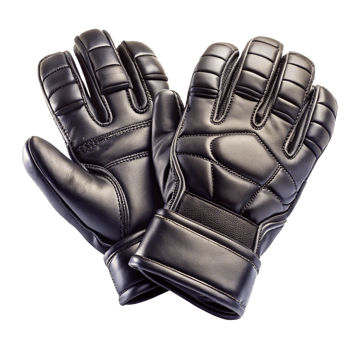 Pair of Black Leather Padded Gloves for Combat Sports and Training png