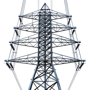 High Voltage Power Transmission Tower Structure Detailed View png