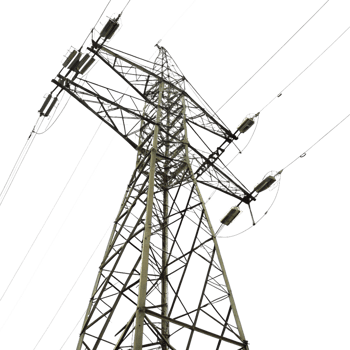 Highvoltage power transmission tower electricity pylon energy infrastructure grid system overhead lines metal structure electrical engineering png