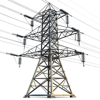 High Voltage Power Transmission Tower Electricity Pylon Energy Infrastructure Grid png