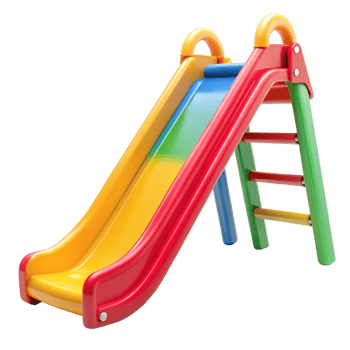 Colorful Plastic Children's Playground Slide with Ladder for Home Backyard Fun png