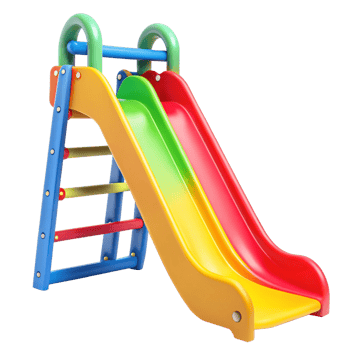 Colorful Plastic Playground Slide for Kids with Climbing Ladder png