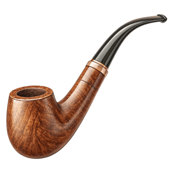 Highquality Briar Wood Tobacco Pipe with a Classic Design and Black Acrylic Stem png