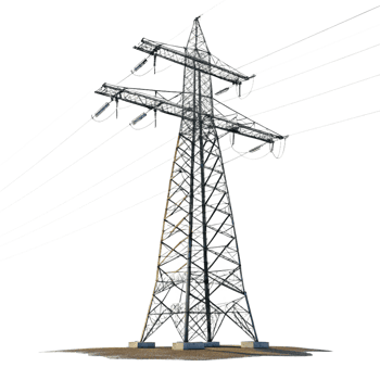 High Voltage Electrical Transmission Tower Energy Infrastructure Power Grid Electricity Pylon png