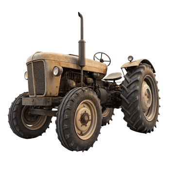 Vintage Farm Tractor in Rustic Condition AweInspiring Image of Agricultural Machinery png