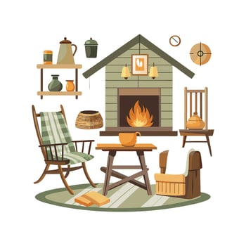 Diverse Icons for Rustic Farmhouse Living Spaces vector