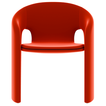 Render modern orange chair with transparent background png