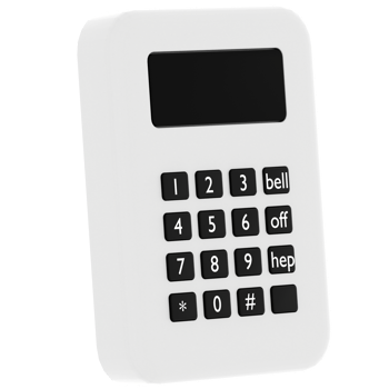 3d render keypad device with transparent background png