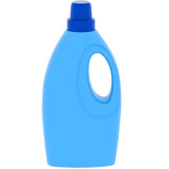 3d render detergent bottle with transparent background png