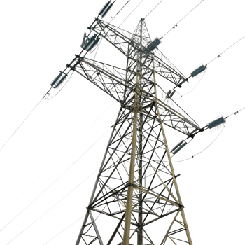 High Voltage Power Transmission Tower Electrical Pylon Energy Infrastructure Grid Electricity Supply System png