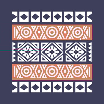 African Tribal Pattern Geometric Design vector