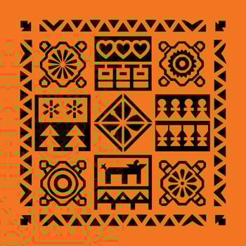 Geometric African Tribal Pattern Background vector