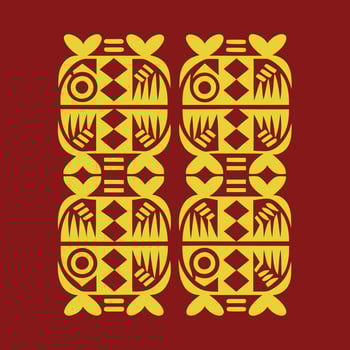 African Tribal Pattern with Geometric Motifs vector