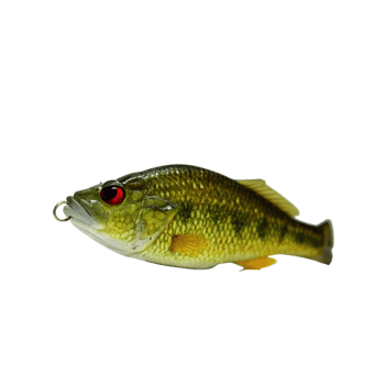 Highresolution Closeup Image of a Realistic Green Fishing Lure Shaped Like a Fish png