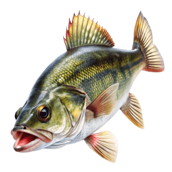A Stunning Closeup of a Freshwater Fish with Vibrant Colors and Details png