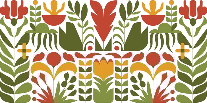 Flourishing Forms A Modern Celebration of Abstract Plant Beauty vector