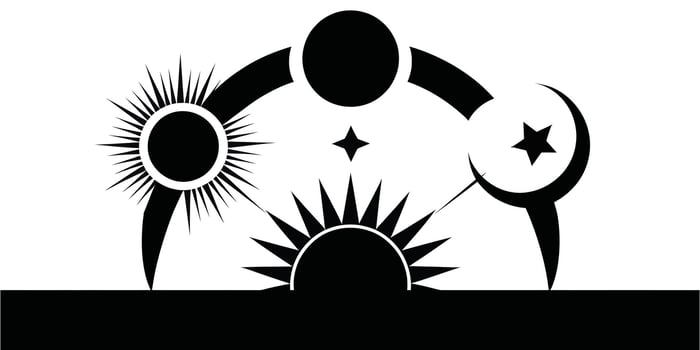 Timeless Rhythm A Striking Silhouette of Day's Journey vector