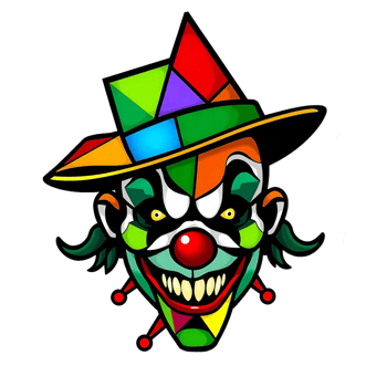 a clown with a hat on his head transparent background png