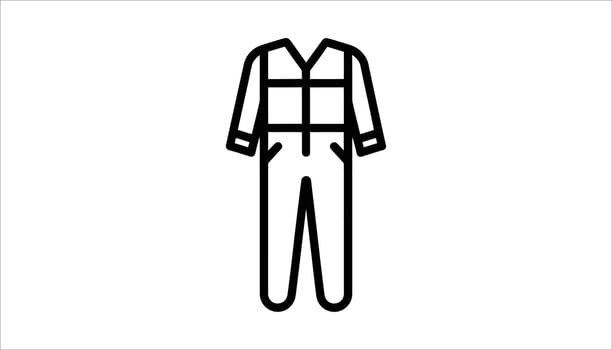 Safety Worker in Overalls Illustration vector