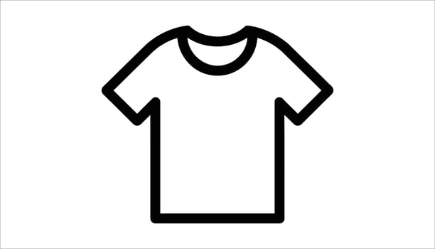 Simple Outline of T-Shirt Symbol. vector