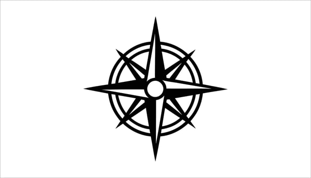 Compass Symbol Icon. vector