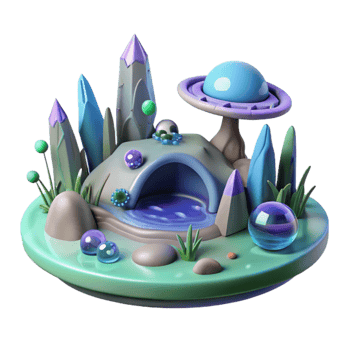 impressive artistic Alien Swamp Cutout Isolated for Environmental Design genuine png