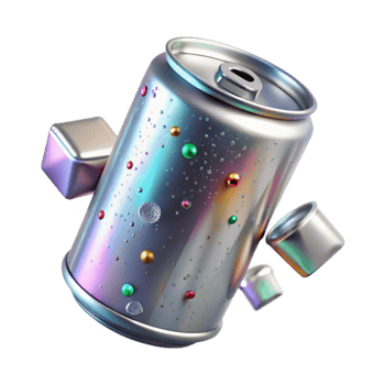 impressive traditional Aluminum Can Texture Transparent for Packaging Mockups professional png