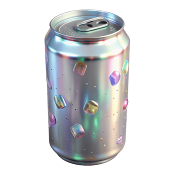 impressive modern Aluminum Can Texture Transparent for Packaging Mockups png