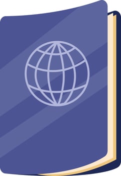 International Blue Passport vector