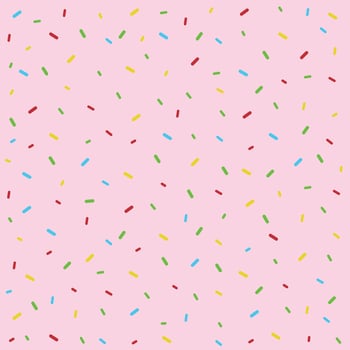 A pink background with sprinkles seamless illustration. vector