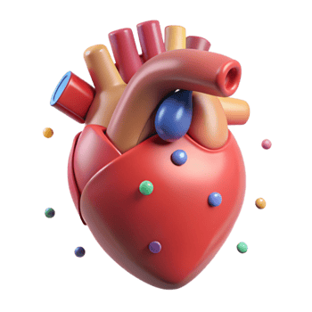 wonderful rustic Anatomical Heart Organ Medical Icon Cutout for Educational Resources png